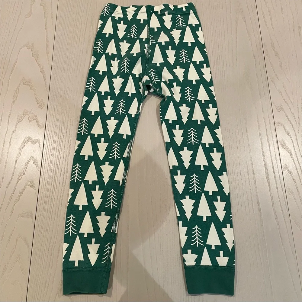 Hanna Andersson Holiday HannaJams Long John Pajama Set Winter Green Size 120 6 7